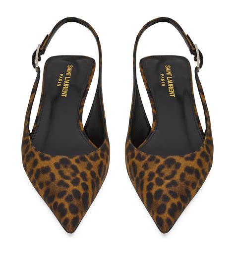 ysl heels leopard|Saint Laurent Cherish Leopard Slingback Pumps .